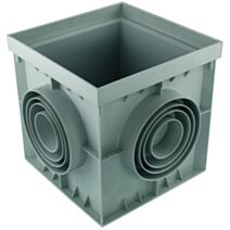 Regard / réhausse Polypropylène 20x20cm gris - INTERPLAST