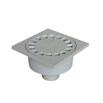 Siphon de cour 150 x 150 sortie ext Ø40/50 gris - INTERPLAST