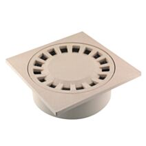 Siphon de cour PVC 200x200mm sable - INTERPLAST