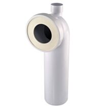 Pipe rigide PVC longue coudée mâle blanche pour WC diam.100 - INTERPLAST