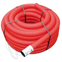Gaine TPC rouge Ø75 couronne 25 m - INTERPLAST