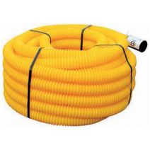Gaine TPC PE Diam.40 jaune - couronne de 25 ML - INTERPLAST