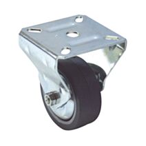 Roulette manutention à platine fixe caoutchouc gris Ø60 charge supportée 50 kg