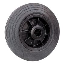 Roue caoutchouc noir à rouleau diamètre 125