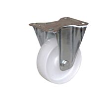 Roulette de collectivité à platine fixe polychoc blanc Ø65mm - Charge supportée 65 kg - CIME