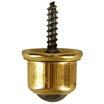 Roulette fonctionnelle pivotante à vis acier doré Ø14mm - Charge supportée 12 kg - CIME