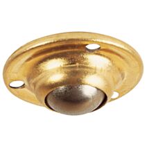 Roulette fonctionnelle bille acier doré en applique Ø14.3mm - Charge supportée 10 kg - CIME