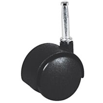 Roulette décorative à tige fixe polypropylène noir Ø50 - Charge supportée 40 kg - CIME