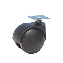 Roulette décorative à platine pivotante polypropylène noir Ø50mm - Charge supportée 40 kg - CIME