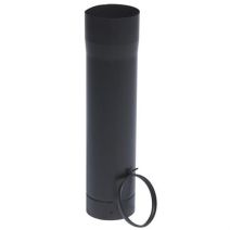 Tuyau coulissant émail noir mat + bague de réglage