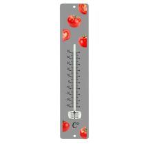 Thermomètre tôle peinte 30 cm tomates