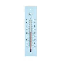 Thermomètre bois 30cm bleu 