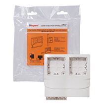Cadre double pour montage appareillage saillie sur moulure 16mm - LEGRAND
