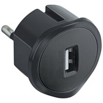 Adaptateur chargeur USB noir - LEGRAND