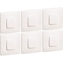 lot 6 interrupteurs ou va et vient neptune - LEGRAND