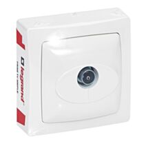 Prise TV simple appareillage saillie blanc - LEGRAND