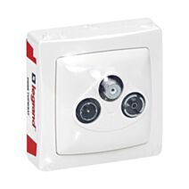 Prise TV-FM-SAT Appareillage saillie blanc - LEGRAND