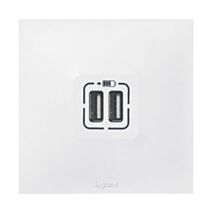 Prise double USB Neptune blanc - LEGRAND