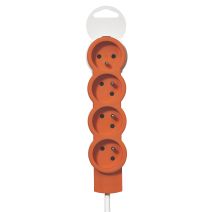 Rallonge multiprise 4 prises 2P+T 16a 230v avec cordon 1,5m orange - LEGRAND