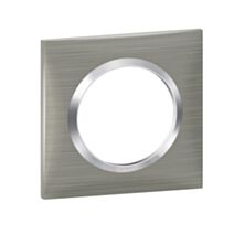 Plaque 1 Poste Carre Dooxie Inox Brosse - LEGRAND