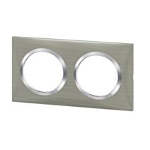 Plaque 2P style inox brossé - LEGRAND