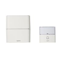 Kit carillon sonnette radio sans fil à piles blanc - LEGRAND
