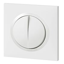 Double va et vient 10A blanc complet Dooxie