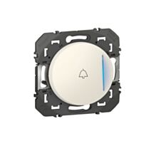 Bouton poussoir Dooxie avec marquage sonnette blanc composable - LEGRAND 