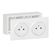 Kit prise de courant surface précablés blanc dooxie + cadre - LEGRAND