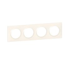 Plaque de finition Dooxie 4 postes blanc