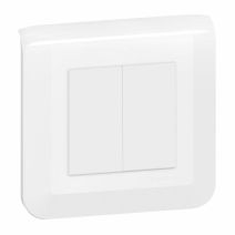 Interrupteur Mosaic Double Complet Blanc