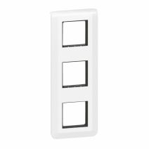 Plaque avec Support Mosaic 3x2 Modules Montage Vertical Blanc