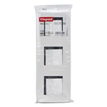 Plaque avec Support Mosaic 3x2 Modules Montage Vertical Blanc