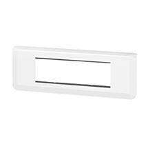 Plaque avec Support Mosaic 6 Modules Montage Horizontal Blanc