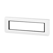 Plaque avec Support Mosaic 8 Modules Montage Horizontal Blanc