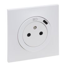 Prise de courant avec chargeur USB Type-C Neptune blanc