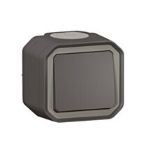 Interrupteur va-et-vient Plexo complet saillie anthracite 10A - LEGRAND