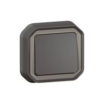 Interrupteur va-et-vient Plexo complet encastré avec griffes anthracite 10A - LEGRAND