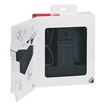 Multiprise Tv 4X2P+T + 4X2P Interrupteur Parafoudre 2m Noir