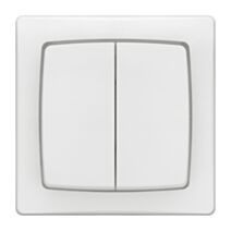 Interrupteur, va-et-vient ou poussoir double touche Appareillage Saillie complet blanc - LEGRAND