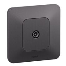 Prise télévision simple étoile Neptune noir - LEGRAND