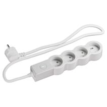 Multiprise FB 4x2P+T blanc/gris 1,5m - LEGRAND