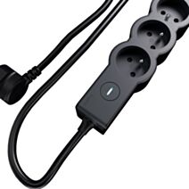 Multiprise 4x2P+T 16A 1,5m noir - LEGRAND