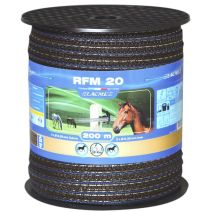 Fil clôture Ruban rfm 20mm-200m marron