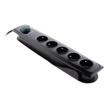 Multiprise 5 prises parafoudre + interrupteur noir - OTIO