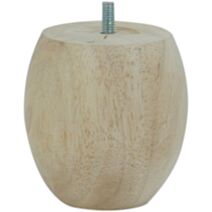 Pied de meuble boule bois brut H.90 Ø85mm - BAR PLUS
