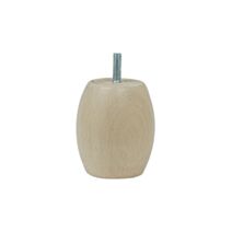 Pied de lit boule bois verni naturel H.80 Ø68mm - BAR PLUS