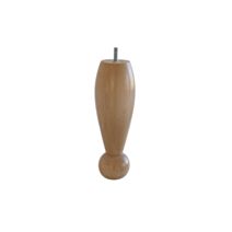 Pied de lit olive boule vernis naturel h200 d68