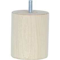 Pied de lit cylindrique brut H.80 Ø68 mm - EVOLUDIS