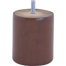 Pied de lit cylindrique noyer h80 Ø68 mm - EVOLUDIS